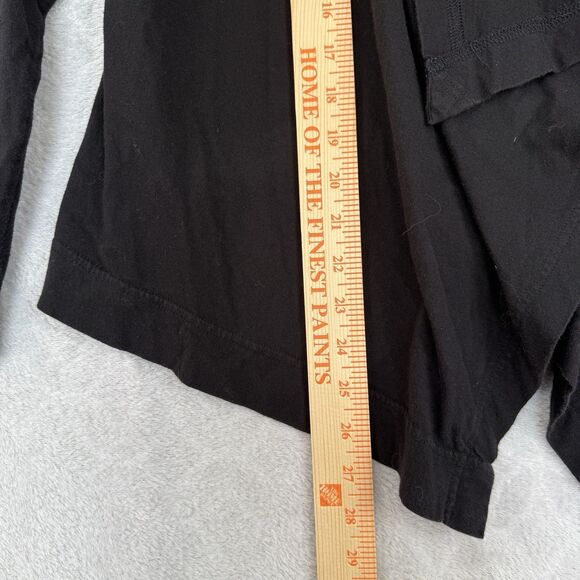 Pact Organic Cotton Waterfall Cardigan Womens Small Black Open Front Lightweight - Picture 5 of 7